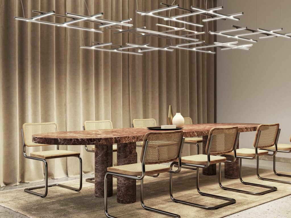 PANZERI éclairage suspension design haut de gamme luminaire de bureau Hilow Palais concept